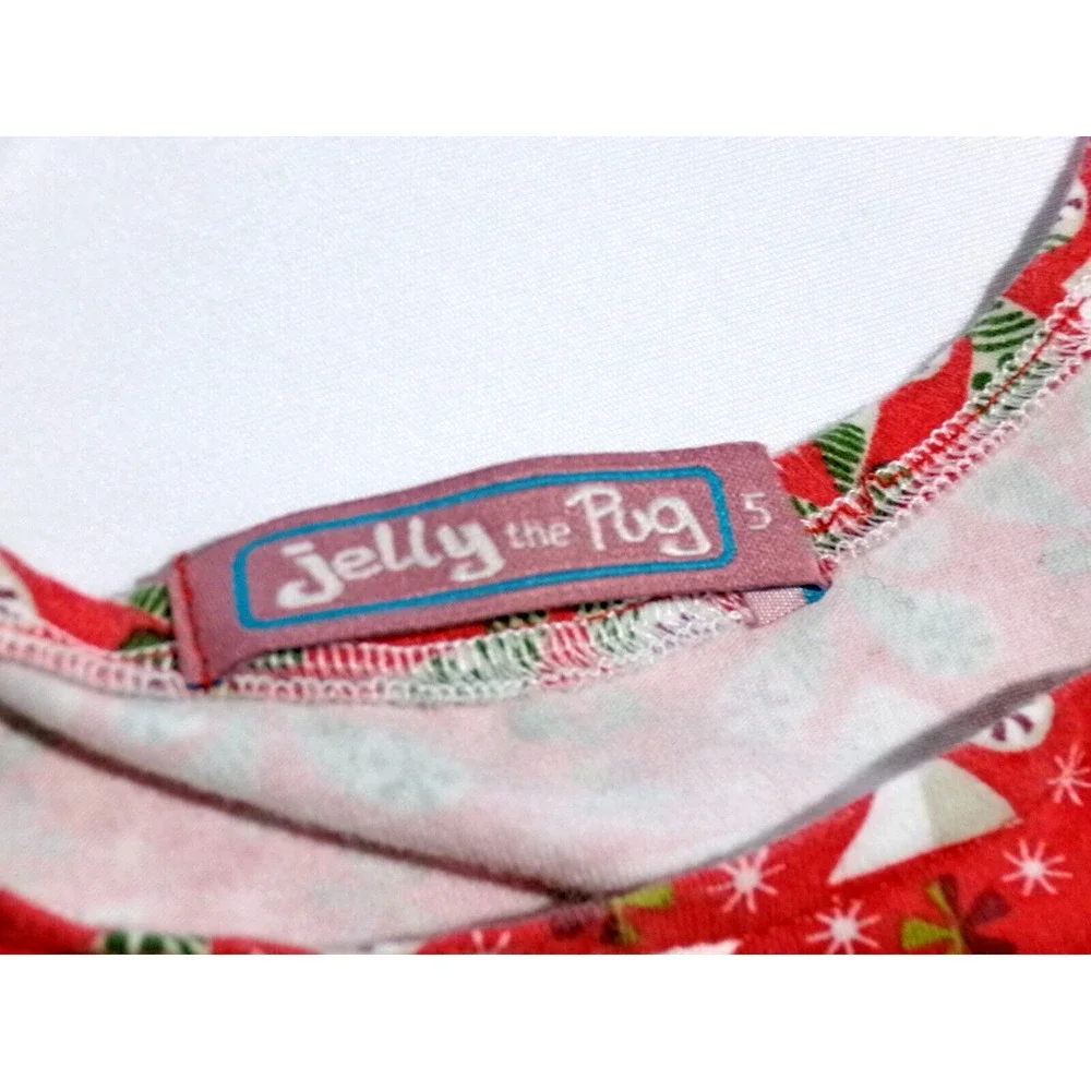 Jelly the Pug‎ Boutique Long Sleeve Holiday Dress - Size 5